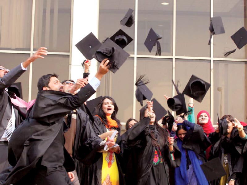 students of riphah international university after the ceremony photo nni