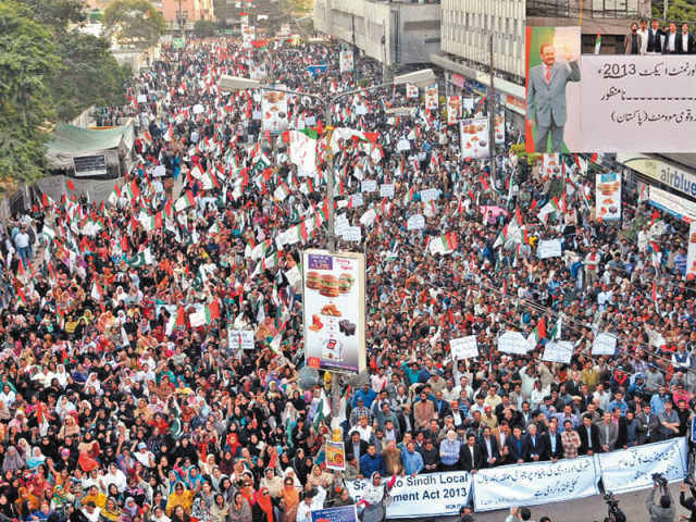 thousands of charged workers accompanied by the party s rabita committee protested against the local government ordinances on sunday photo ppi thousands of charged workers accompanied by the party s rabita committee protested against the local government ordinances on sunday photo ppi