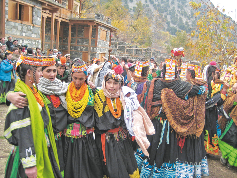 the festival is also organised to help young kalash men and women find their future spouses this chomos however no one decided on a partner photos express