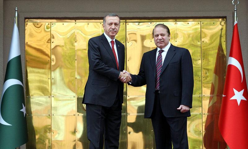 file photo of turkish prime minister tayyip erdogan with nawaz sharif photo afp file