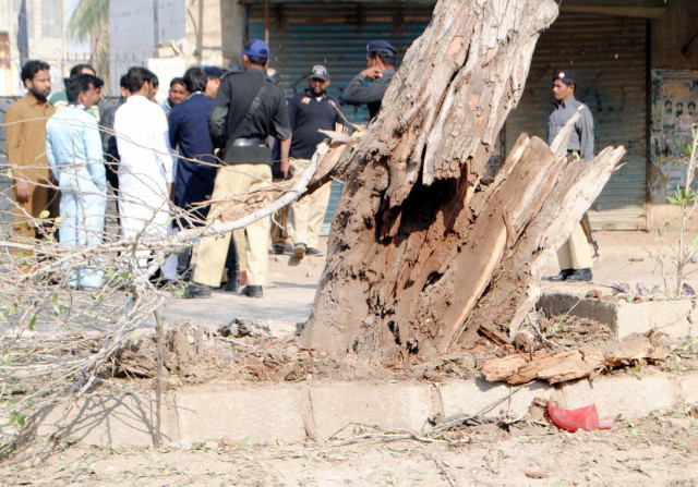 the site in orangi town where one of the bombs was placed photo nni the site in orangi town where one of the bombs was placed photo nni