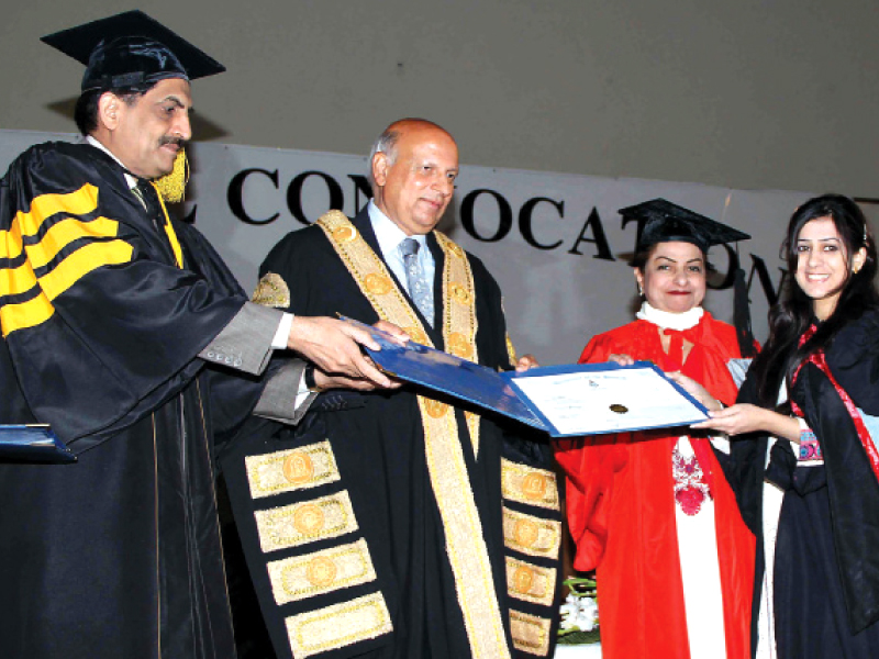 more than 154 students receive postgraduate degrees at the government college of home economics convocation photo shafiq malik express