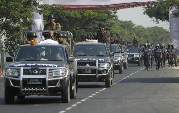 a convoy carrying members of border guards of bangladesh bgb photo reuters