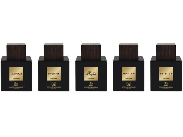 the designer duo nabeel and aqeel iftikhar launched five new scents under their label the scents named rafia monarch phantom prestige and inception are now available in the market the designer duo nabeel and aqeel iftikhar launched five new scents under their label the scents named rafia monarch phantom prestige and inception are now available in the market