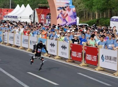 humanoid robots race past humans in beijing half marathon
