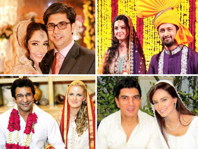 juggun kazim top left atif aslam top right wasim akram bottom left and hira tareen bottom right photo file