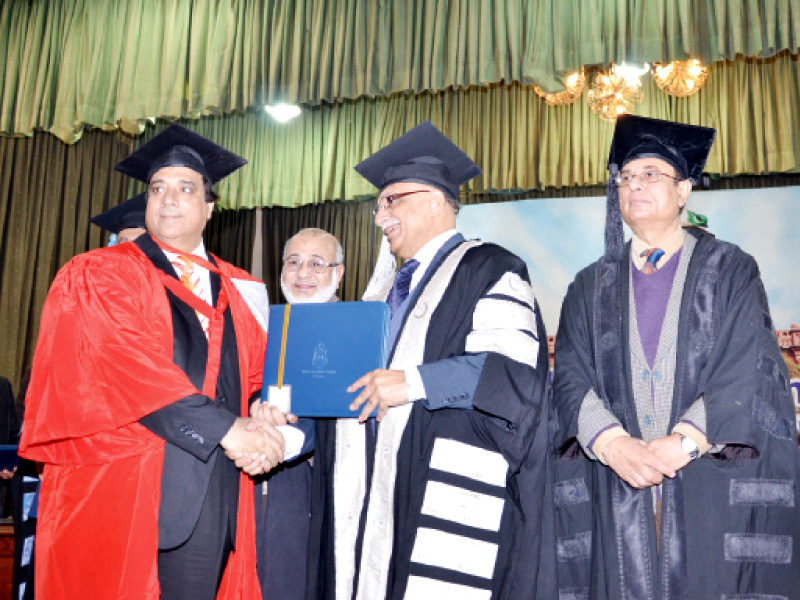 senator jehangir badar receives phd in pakistan studies