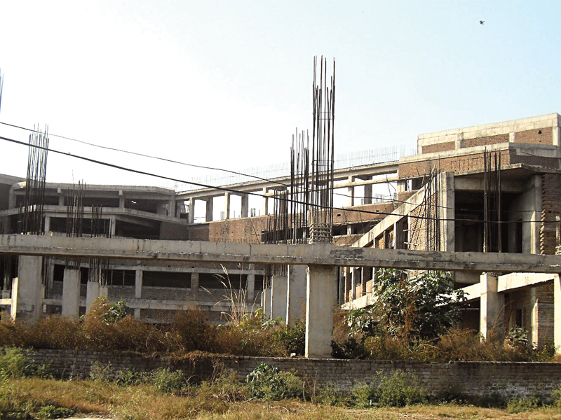 construction work on the hospital had been held up since 2007