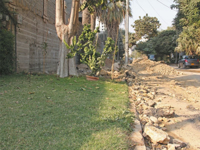 civic ir responsibility historic bath island mary road left dug up by utility