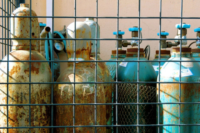 lpg cylinder explodes in hangu injuring four photo file lpg cylinder explodes in hangu injuring four photo file