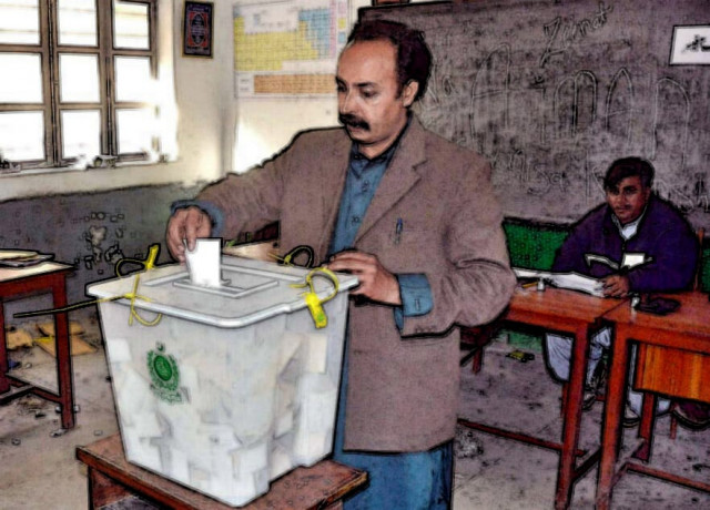 voter hadi buksh son of khanpur district resident saki jatoi voted 310 times for the women s only polling station no 209 read the tribunal s report photo app file