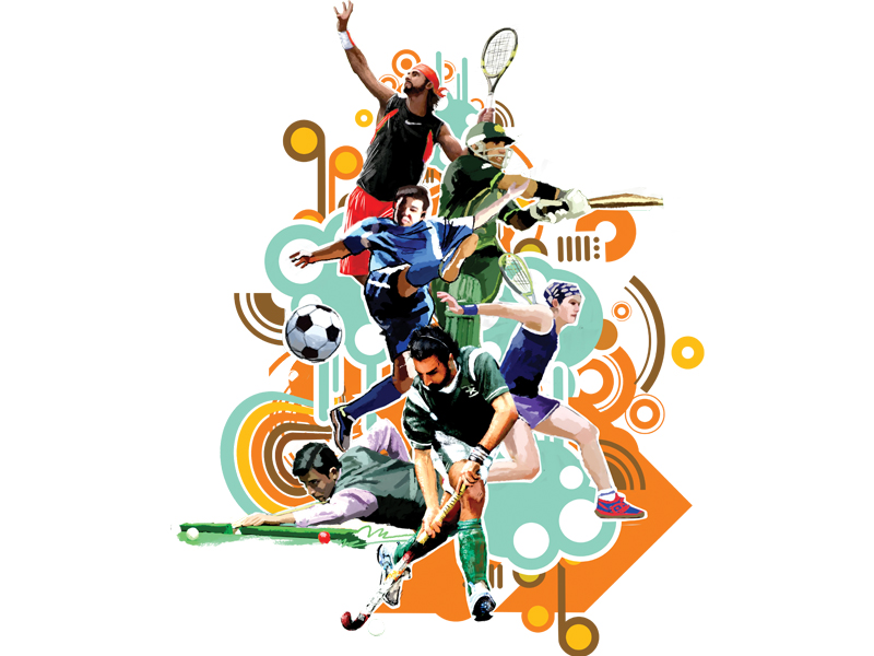 the express tribune reviews the performance of prominent national sports and the rising stars of 2013 design illustration jamal khurshid and talha khan