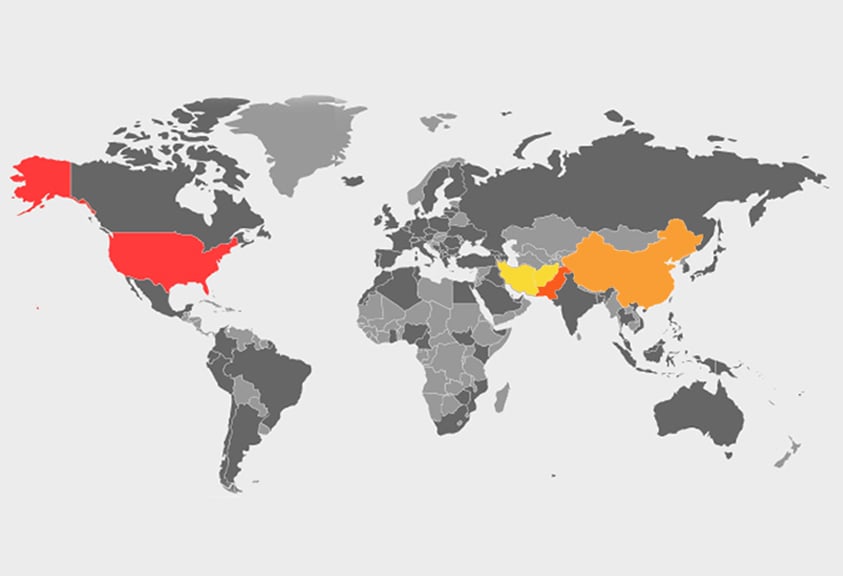 global end of year survey after us pakistan considered biggest threat to world peace