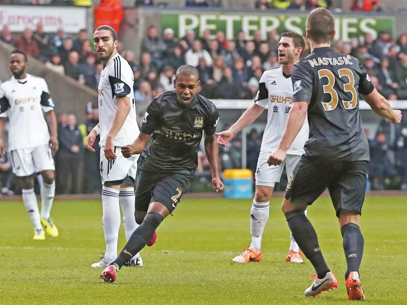 manchester city took their goal tally to 57 in the premier league after winning 3 2 away at swansea photo afp manchester city took their goal tally to 57 in the premier league after winning 3 2 away at swansea photo afp