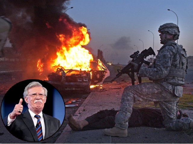 hiring john bolton may lead to more war but as long as it s not on its soil america doesn t care