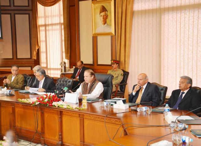 prime minister nawaz sharif addressing the special cabinet meeting on january 1 2014 photo pid prime minister nawaz sharif addressing the special cabinet meeting on january 1 2014 photo pid