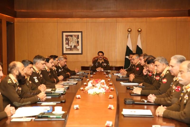 chief of army staff general raheel sharif chairing 168th corps commanders 039 conference held at general headquarters on thursday photo ispr gov pk