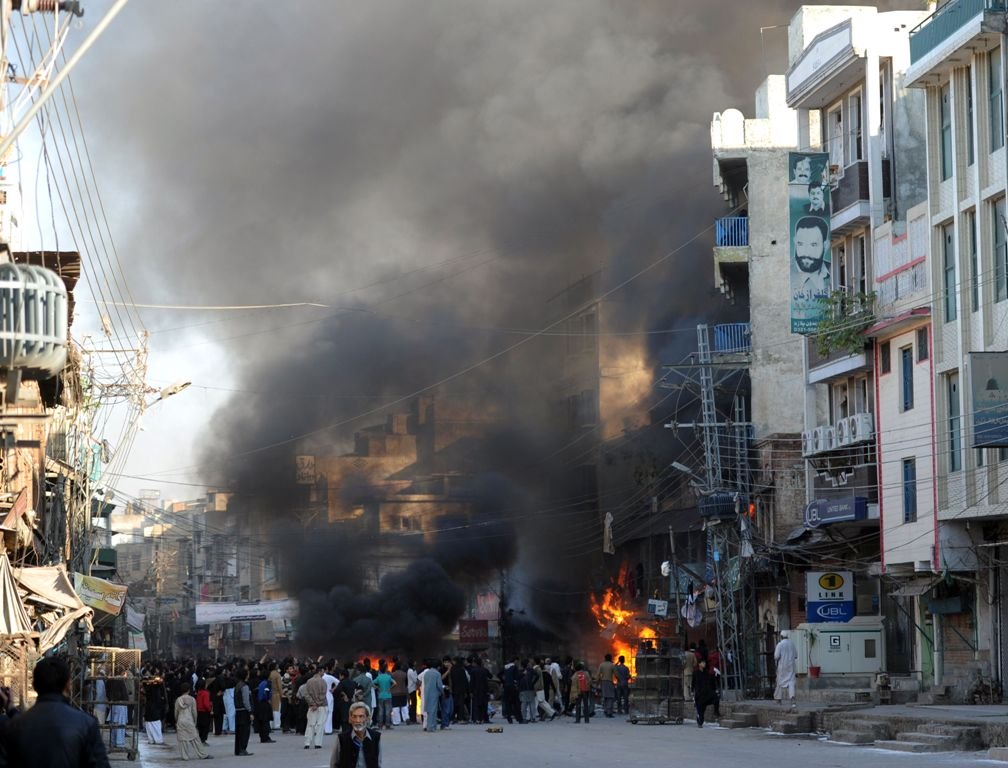 a photo of the rawalpindi clashes during ashura photo afp