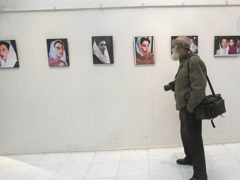 zafar ahmed s exhibit displays a collection of rare photos of the bhutto family including zulfikar ali bhutto s birthday celebrations of 1975 photo athar khan express