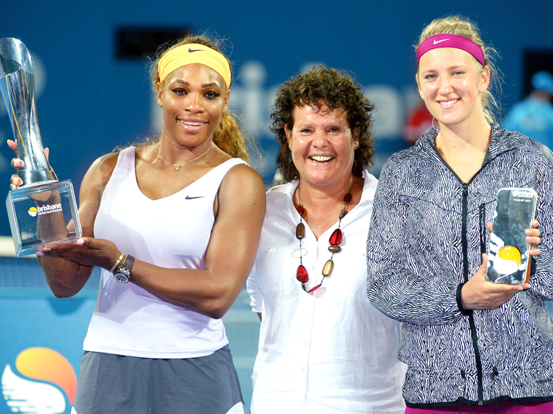 serene williams started off the new year in impressive form as she beat maria sharapova and victoria azarenka on her way to winning her first trophy in 2014 photo afp