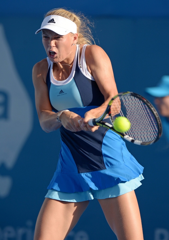 sound start former world number one wozniacki opened her season with a win against goerges at the sydney international photo afp