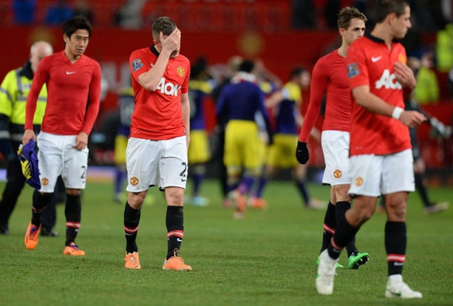 hard times the 2 1 defeat to swansea marked just the second time in 29 years that united have been knocked out in the third round of the fa cup photo afp hard times the 2 1 defeat to swansea marked just the second time in 29 years that united have been knocked out in the third round of the fa cup photo afp