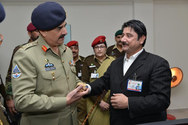 chief of army staff general raheel sharif shaking hands with a wounded war veteran during his visit to afirm in rawalpindi on monday photo ispr chief of army staff general raheel sharif shaking hands with a wounded war veteran during his visit to afirm in rawalpindi on monday photo ispr