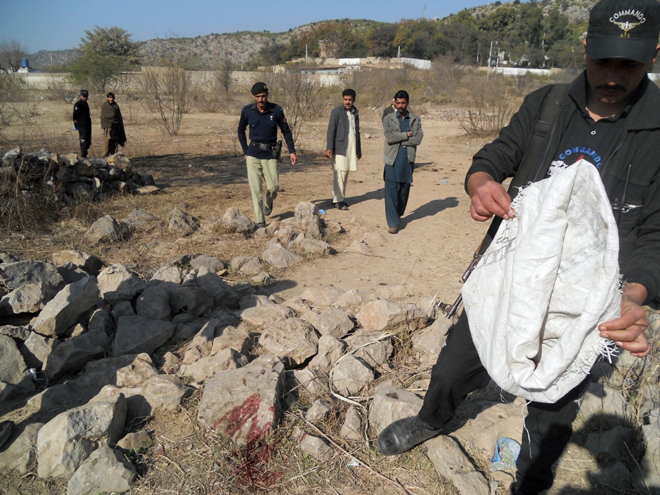 the explosive device planted by unidentified militants went off near the residence of major rekhmeen photo afp file