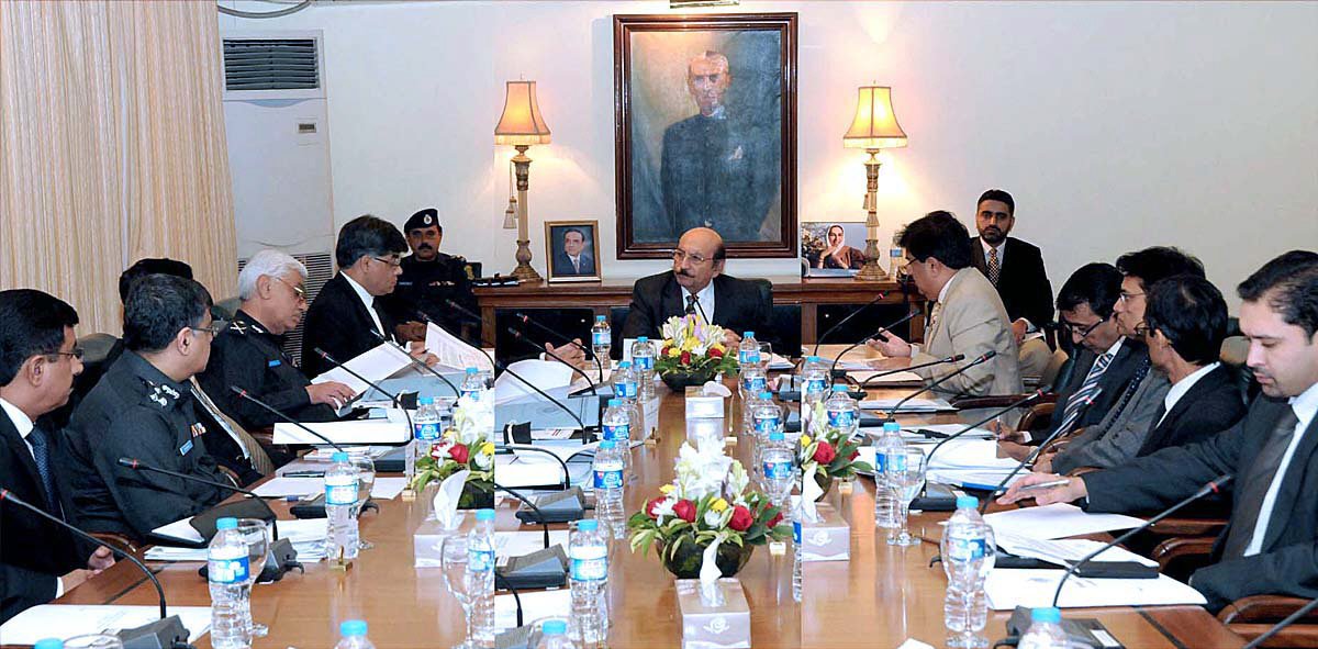 chief minister qaim ali shah presiding over the meeting regarding implementation of ppo photo app