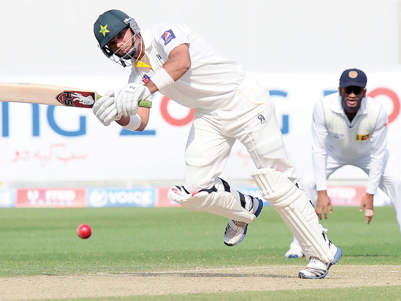 opener khurram manzoor was the only one to counter sri lanka bowling with success on an otherwise torrid day for pakistan photo afp