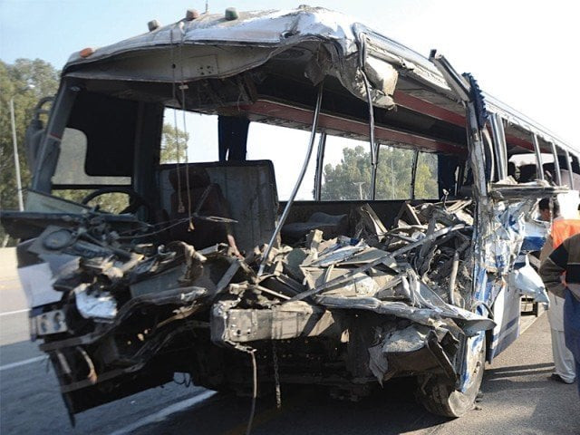 the remains of a bus after collision with a truck in december last year photo inp file the remains of a bus after collision with a truck in december last year photo inp file