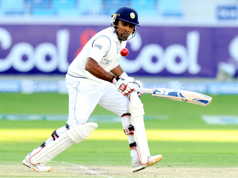 jayawardene has so far batted for 330 minutes for only his second century against pakistan and his first in 21 months photo afp