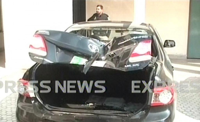 express news screengrab of the car that anum zia was driving express news screengrab of the car that anum zia was driving