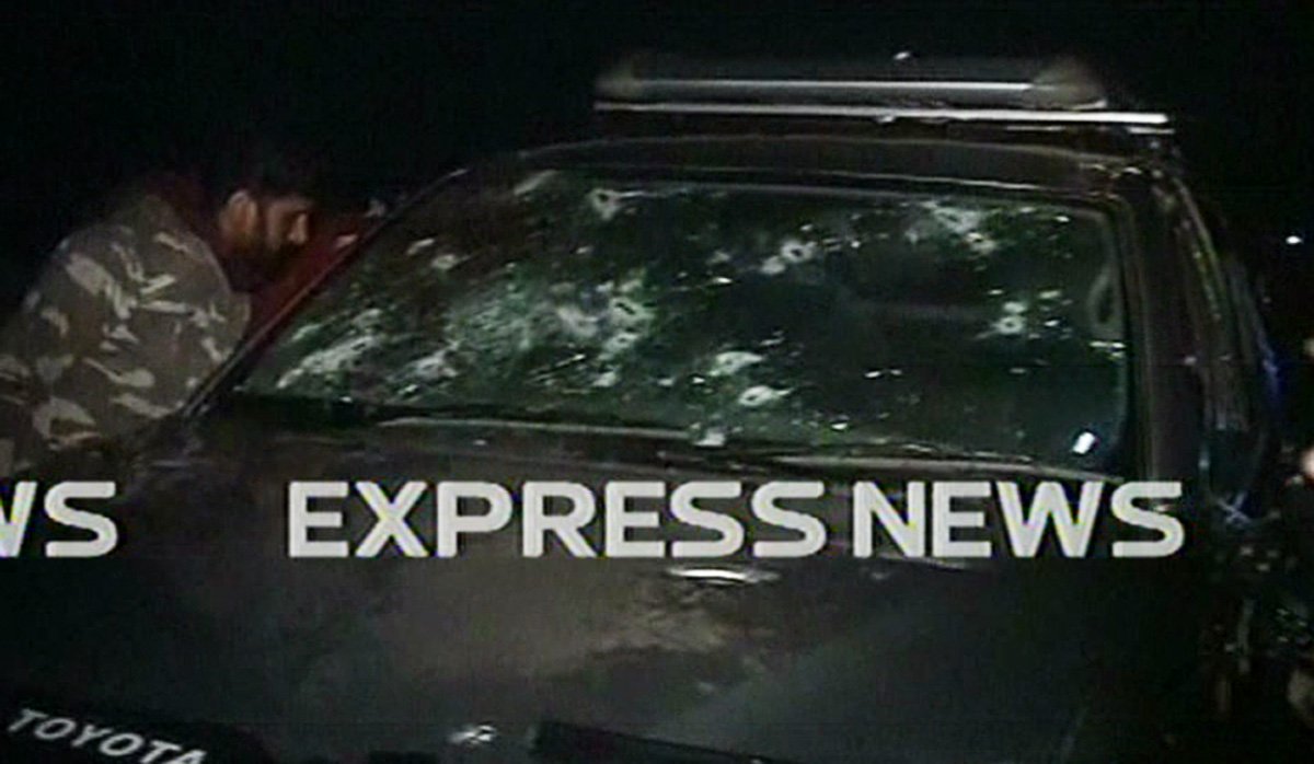 screengrab of maqsood bhatti 039 s car that was attacked