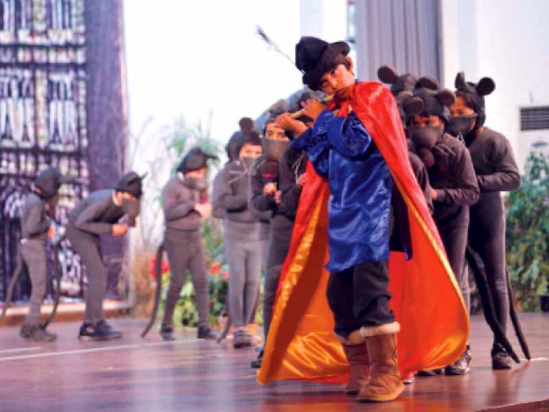 students put on an enjoyable show during a theatre festival photo muhammad javaid