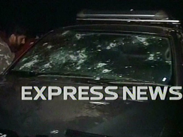 express news screengrab of maqsood bhatti 039 s car that was attacked