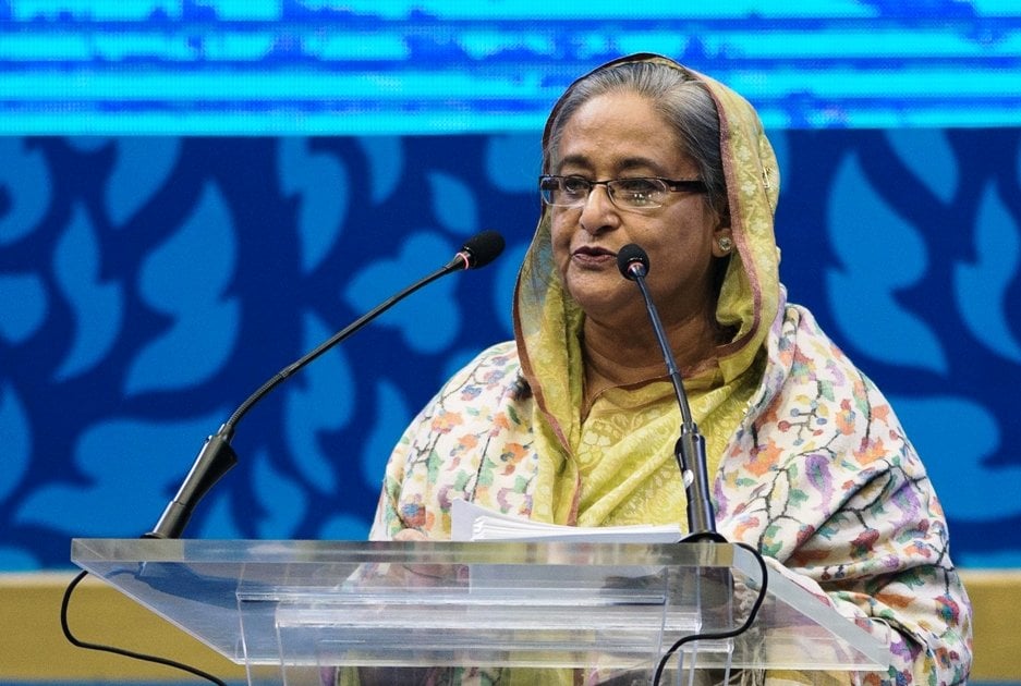 sheikh hasina delivers a speech at the 2nd asia pacific water summit in chiang mai on may 20 2013 photo afp