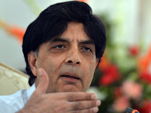 there will be no compromise on the dignity of the state and respect for the constitution and laws in the process of dialogue says chaudhry nisar ali khan photo afp file