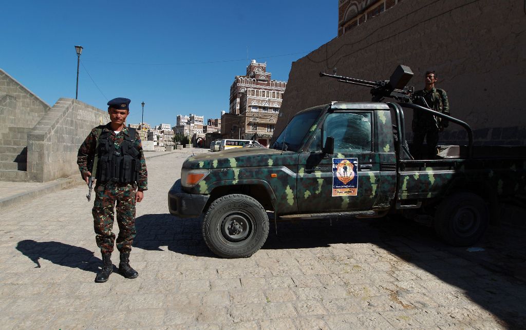 soldiers man a checkpoint two days after a suicide attack targeted the yemeni defense ministry photo afp file