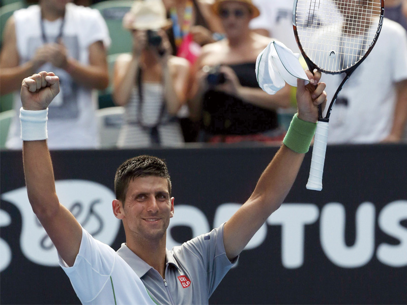 djokovic retired from a match against andy roddick in another melbourne heat wave five years ago but proved against mayer that he is an altogether tougher player photo reuters
