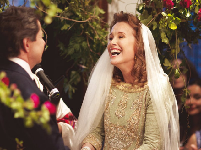 adams is pictured in a hassan sheheryar yasin outfit on her wedding day back in the us three years ago photo publicity adams is pictured in a hassan sheheryar yasin outfit on her wedding day back in the us three years ago photo publicity