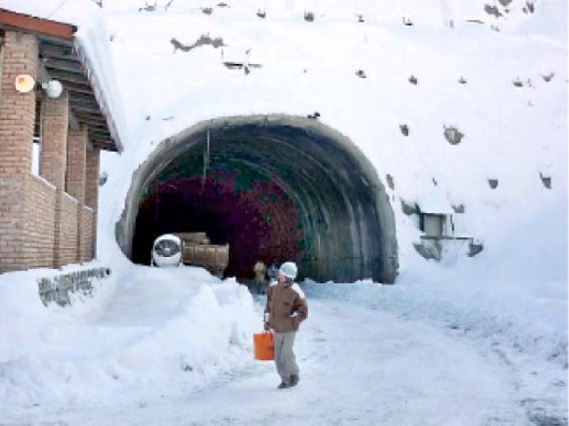 lowari tunnel is closed for traffic for past three weeks photo file