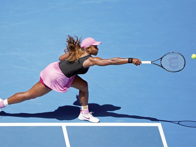 despite declaring that she was unable to reach full potential serena wrapped up her match in 80 minutes photo reuters