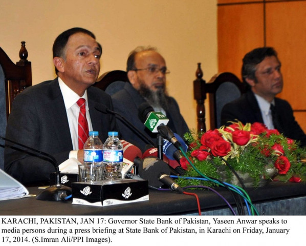 governor state bank yaseen anwar addressing a press conference at the sbp on january 17 2013 photo ppi governor state bank yaseen anwar addressing a press conference at the sbp on january 17 2013 photo ppi