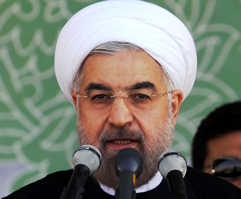 iraniani president hassan rowhani delivers a speech during an annual military parade which marks iran 039 s eight year war with iraq 1980 88 in the capital tehran on september 22 2013 photo afp