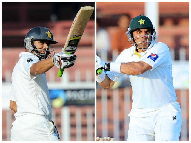 misbahul haq azhar ali help pakistan accomplish their second highest test run chase and level the series 1 1 with sri lanka photos afp misbahul haq azhar ali help pakistan accomplish their second highest test run chase and level the series 1 1 with sri lanka photos afp