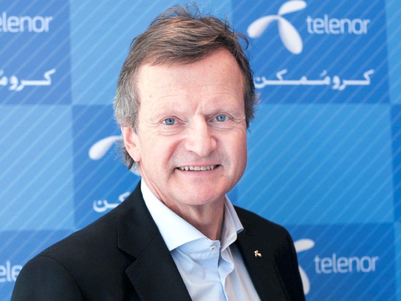 telenor as a long term player wants to engage and understand the auction process before it commits to it says ceo of telenor group jon fredrik baksaas photo myra iqbal express