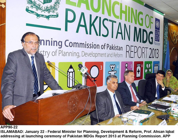 federal minister for planning development and reform ahsan iqbal addressing at the launh of pakistan mdgs report 2013 photo app federal minister for planning development and reform ahsan iqbal addressing at the launh of pakistan mdgs report 2013 photo app