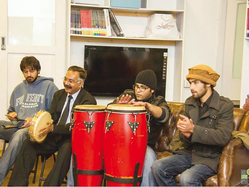 professional drummer ibrahim akram brings his flair to the drumming circle at kuch khaas photos publicity professional drummer ibrahim akram brings his flair to the drumming circle at kuch khaas photos publicity