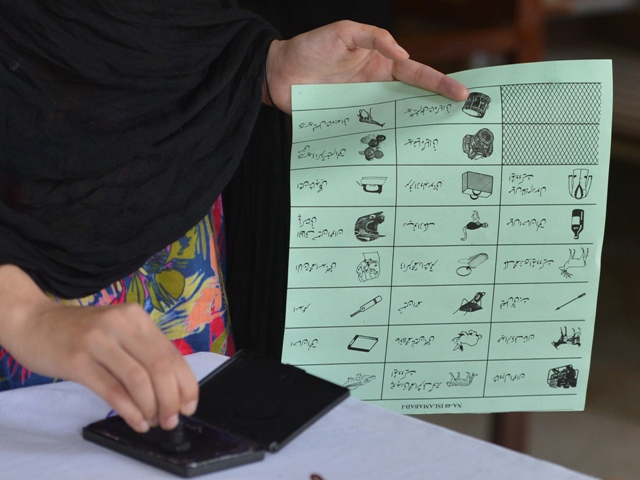 party s akbar ayub bags 25 671 votes pml n s qazi asad gets 19 669 photo afp file